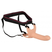 Силиконовый полый страпон на ремнях Silicone Strap-on - 16 см. - Orion - купить с доставкой в Нижнем Тагиле
