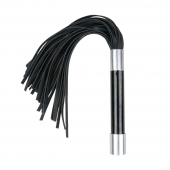 Черная плеть Easytoys Flogger With Metal Grip - 38 см. - Easy toys - купить с доставкой в Нижнем Тагиле