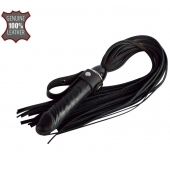 Черная плеть  Ковбой  с ручкой-фаллосом - 55 см. - Sitabella - купить с доставкой в Нижнем Тагиле