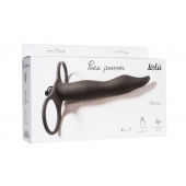 Черная вибронасадка для двойного проникновения Flirtini - 15,9 см. - Lola Games - купить с доставкой в Нижнем Тагиле