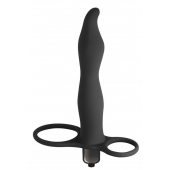 Черная вибронасадка для двойного проникновения Flirtini - 15,9 см. - Lola Games - купить с доставкой в Нижнем Тагиле