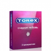 Презервативы Torex  Сладкая любовь  с ароматом клубники - 3 шт. - Torex - купить с доставкой в Нижнем Тагиле