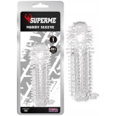 Закрытая прозрачная насадка на пенис с шипиками Nubby Sleeve - 14,5 см. - Chisa - в Нижнем Тагиле купить с доставкой