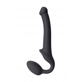 Черный безремневой страпон Silicone Bendable Strap-On S - Strap-on-me - купить с доставкой в Нижнем Тагиле