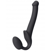 Черный безремневой страпон Silicone Bendable Strap-On S - Strap-on-me - купить с доставкой в Нижнем Тагиле