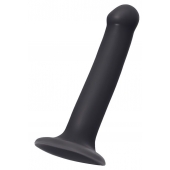 Черный фаллос на присоске Silicone Bendable Dildo M - 18 см. - Strap-on-me - купить с доставкой в Нижнем Тагиле