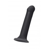 Черный фаллос на присоске Silicone Bendable Dildo L - 19 см. - Strap-on-me - купить с доставкой в Нижнем Тагиле