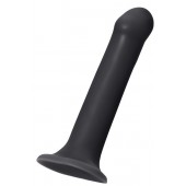 Черный фаллос на присоске Silicone Bendable Dildo L - 19 см. - Strap-on-me - купить с доставкой в Нижнем Тагиле