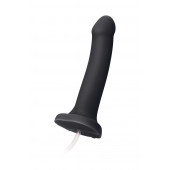 Черный фаллос с имитацией эякуляции Silicon Cum Dildo L - 19,6 см. - Strap-on-me - купить с доставкой в Нижнем Тагиле