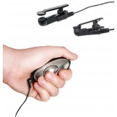 Черные электрические зажимы для сосков Shock Therapy Nipple Clamps - Pipedream - купить с доставкой в Нижнем Тагиле