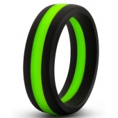 Черно-зеленое эрекционное кольцо Silicone Go Pro Cock Ring - Blush Novelties - в Нижнем Тагиле купить с доставкой