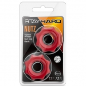 Набор из 2 красных фигурных эрекционных колец NUTZ - Blush Novelties - в Нижнем Тагиле купить с доставкой