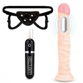 Регулируемые трусики с вибрирующей насадкой - 21 см. - Lux Fetish - купить с доставкой в Нижнем Тагиле