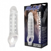 Прозрачная текстурированная насадка Mighty Extender - 13 см. - BlueLine - в Нижнем Тагиле купить с доставкой