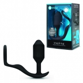 Черное эрекционное кольцо с анальным плагом Snug   Tug - b-Vibe - в Нижнем Тагиле купить с доставкой