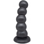 Черная насадка-плаг на харнесс PLATINUM 9 - 24 см. - LOVETOY (А-Полимер) - купить с доставкой в Нижнем Тагиле