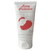 Лубрикант на водной основе с ароматом малины Love Protection Strawberry - 50 мл. - Lola Games - купить с доставкой в Нижнем Тагиле