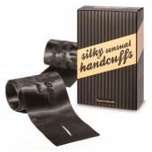 Черные ленты для связывания SILKY SENSUAL HANDCUFFS - Bijoux Indiscrets - купить с доставкой в Нижнем Тагиле
