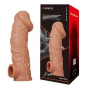 Телесная насадка на фаллос с фиксацией мошонки EXTREME SLEEVE - 15,6 см. - KOKOS - в Нижнем Тагиле купить с доставкой