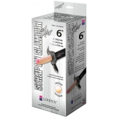 Пояс-трусики с насадкой Glamour Silver - 15,5 см. - LOVETOY (А-Полимер) - купить с доставкой в Нижнем Тагиле