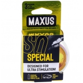 Презервативы с точками и рёбрами в пластиковом кейсе MAXUS Special - 3 шт. - Maxus - купить с доставкой в Нижнем Тагиле