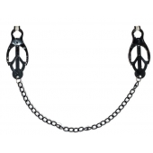 Зажимы на соски Darkside с цепочкой - Lola Games - купить с доставкой в Нижнем Тагиле