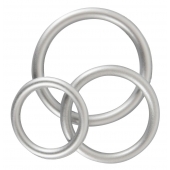 Набор из 3 эрекционных колец под металл Metallic Silicone Cock Ring Set - Orion - в Нижнем Тагиле купить с доставкой