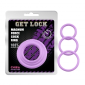 Набор из 3 сиреневых эрекционных колец Magnum Force Cock Ring - Chisa - в Нижнем Тагиле купить с доставкой