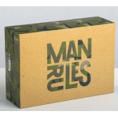 Складная коробка Man rules - 16 х 23 см. - Сима-Ленд - купить с доставкой в Нижнем Тагиле