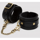 Черные оковы на ноги Bound to You Faux Leather Ankle Cuffs - Fifty Shades of Grey - купить с доставкой в Нижнем Тагиле