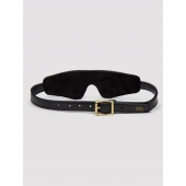 Черная плотная маска на глаза Bound to You Faux Leather Blindfold - Fifty Shades of Grey - купить с доставкой в Нижнем Тагиле