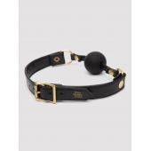 Черный кляп-шар Bound to You Faux Leather Ball Gag - Fifty Shades of Grey - купить с доставкой в Нижнем Тагиле
