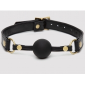 Черный кляп-шар Bound to You Faux Leather Ball Gag - Fifty Shades of Grey - купить с доставкой в Нижнем Тагиле