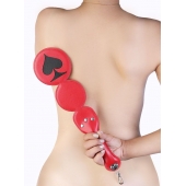 Шлёпалка  Пики  с анальным плагом - LOVETOY (А-Полимер) - купить с доставкой в Нижнем Тагиле