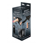 Черный женский пояс BEST SELECT с 3 насадками и вибрацией - LOVETOY (А-Полимер) - купить с доставкой в Нижнем Тагиле