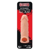 Телесная насадка EXTENDER WITH BALL STRAP 5.5 - 14 см. - Dream Toys - в Нижнем Тагиле купить с доставкой