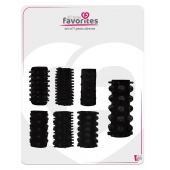 Набор из 7 черных насадок PENIS SLEEVES SET - Dream Toys - в Нижнем Тагиле купить с доставкой