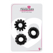 Набор из 3 черных эрекционных колец SET OF 3 COCKRINGS - Dream Toys - в Нижнем Тагиле купить с доставкой
