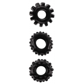 Набор из 3 черных эрекционных колец SET OF 3 COCKRINGS - Dream Toys - в Нижнем Тагиле купить с доставкой