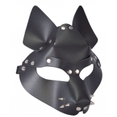 Черная маска Wolf с шипами - Sitabella - купить с доставкой в Нижнем Тагиле