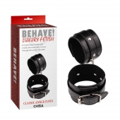 Черные оковы Classic Ankle Cuffs - Chisa - купить с доставкой в Нижнем Тагиле