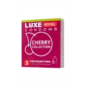 Презервативы с ароматом вишни LUXE Royal Cherry Collection - 3 шт. - Luxe - купить с доставкой в Нижнем Тагиле