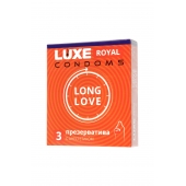 Презервативы с продлевающим эффектом LUXE Royal Long Love - 3 шт. - Luxe - купить с доставкой в Нижнем Тагиле