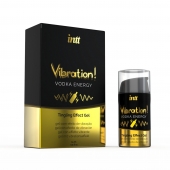 Жидкий интимный гель с эффектом вибрации Vibration! Vodka Energy - 15 мл. - INTT - купить с доставкой в Нижнем Тагиле