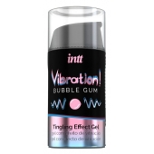 Жидкий интимный гель с эффектом вибрации Vibration! Bubble Gum - 15 мл. - INTT - купить с доставкой в Нижнем Тагиле