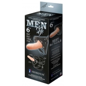 Телесный пустотелый харнесс MEN Style - 17,5 см. - LOVETOY (А-Полимер) - купить с доставкой в Нижнем Тагиле