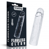 Прозрачная насадка-удлинитель Flawless Clear Penis Sleeve Add 1 - 15,5 см. - Lovetoy - в Нижнем Тагиле купить с доставкой