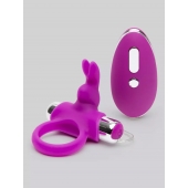 Лиловое виброкольцо с пультом ДУ Remote Control Cock Ring - Happy Rabbit - в Нижнем Тагиле купить с доставкой