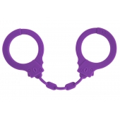 Фиолетовые силиконовые наручники Suppression - Lola Games - купить с доставкой в Нижнем Тагиле