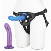 Страпон унисекс Beginners Strap-On с 2 насадками - 15 и 13 см. - Lux Fetish - купить с доставкой в Нижнем Тагиле